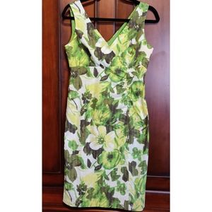 Donna Ricco Green floral summer dress